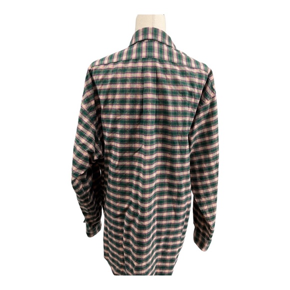 Ralph Lauren Cotton Button Down Long Sleeve Plaid Brushed Shirt - Picture 7 of 11
